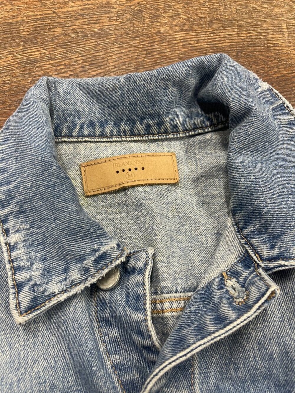 BLANKNYC Rainbow Dip Dye Cropped Denim Jacket Medium - Picture 5 of 8